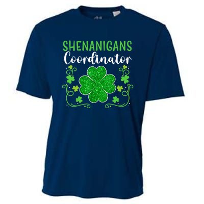 Shenanigans Coordinator Funny St Patrick's Day Teacher Cooling Performance Crew T-Shirt