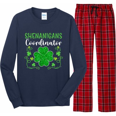 Shenanigans Coordinator Funny St Patrick's Day Teacher Long Sleeve Pajama Set