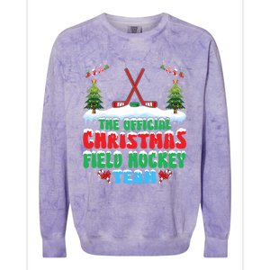 Snow Christmas Field Hockey Team Field Hockey Player Xmas Gift Colorblast Crewneck Sweatshirt