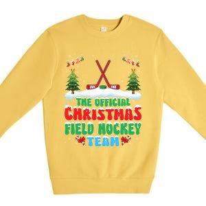 Snow Christmas Field Hockey Team Field Hockey Player Xmas Gift Premium Crewneck Sweatshirt