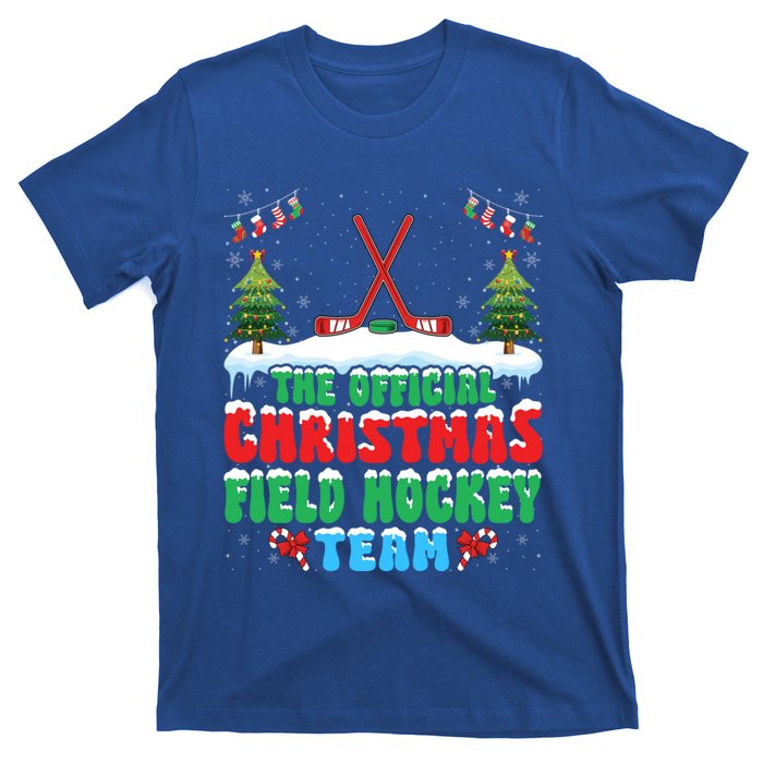 Snow Christmas Field Hockey Team Field Hockey Player Xmas Gift T-Shirt