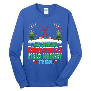 Snow Christmas Field Hockey Team Field Hockey Player Xmas Gift Tall Long Sleeve T-Shirt