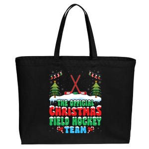 Snow Christmas Field Hockey Team Field Hockey Player Xmas Gift Cotton Canvas Jumbo Tote