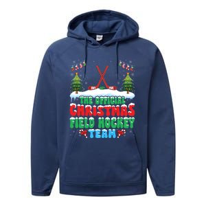 Snow Christmas Field Hockey Team Field Hockey Player Xmas Gift Performance Fleece Hoodie