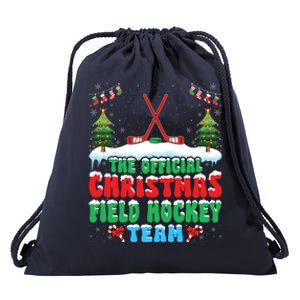 Snow Christmas Field Hockey Team Field Hockey Player Xmas Gift Drawstring Bag