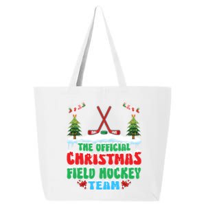 Snow Christmas Field Hockey Team Field Hockey Player Xmas Gift 25L Jumbo Tote