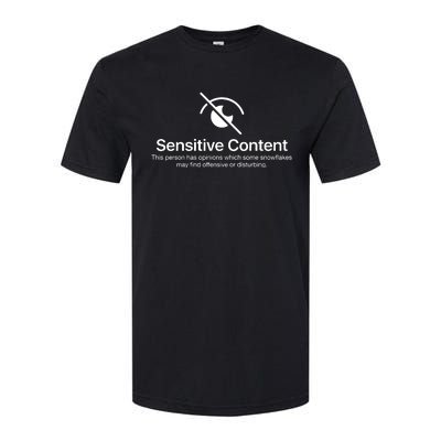 Sensitive Content Funny Political Republican Democrat Softstyle® CVC T-Shirt