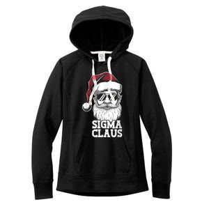 Sigma Claus Funny Christmas Santa Claus Sarcastic Joke Women's Fleece Hoodie