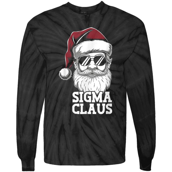 Sigma Claus Funny Christmas Santa Claus Sarcastic Joke Tie-Dye Long Sleeve Shirt