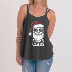 Sigma Claus Funny Christmas Santa Claus Sarcastic Joke Women's Strappy Tank