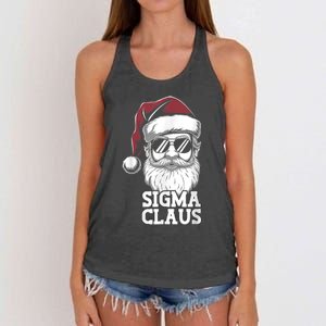 Sigma Claus Funny Christmas Santa Claus Sarcastic Joke Women's Knotted Racerback Tank