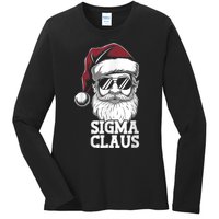 Sigma Claus Funny Christmas Santa Claus Sarcastic Joke Ladies Long Sleeve Shirt