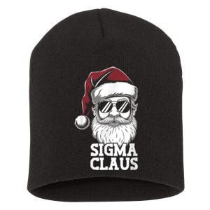 Sigma Claus Funny Christmas Santa Claus Sarcastic Joke Short Acrylic Beanie