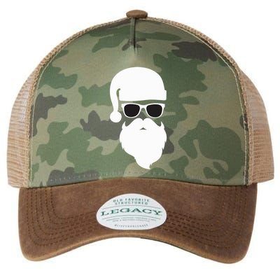 Santa Claus Face Sunglasses with Hat Beard Christmas  Legacy Tie Dye Trucker Hat