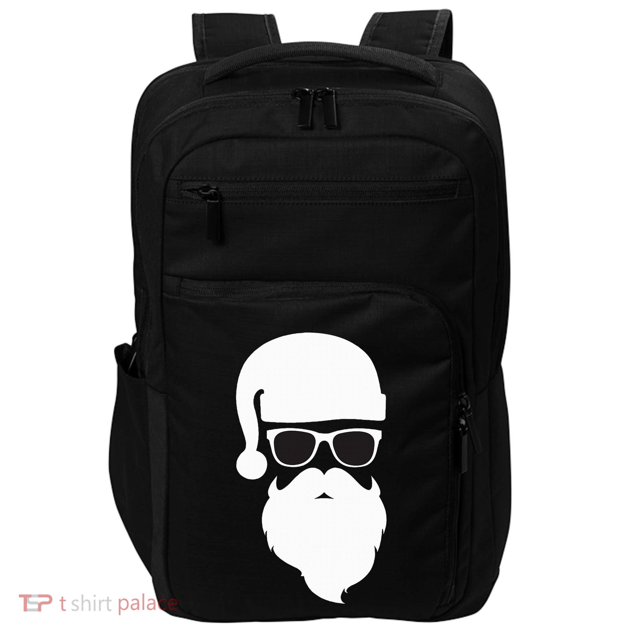 Santa Claus Face Sunglasses with Hat Beard Christmas  Impact Tech Backpack