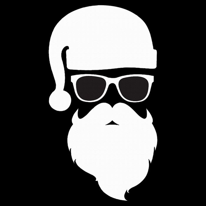 Santa Claus Face Sunglasses with Hat Beard Christmas  Drawstring Bag