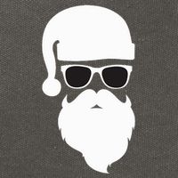 Santa Claus Face Sunglasses with Hat Beard Christmas  Cotton Canvas Backpack