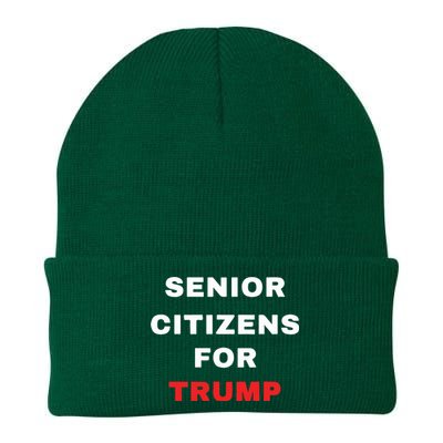 Seniors Citizens For Trump Knit Cap Winter Beanie