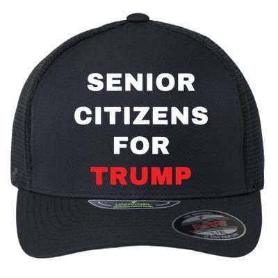 Seniors Citizens For Trump Flexfit Unipanel Trucker Cap