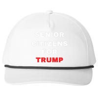 Seniors Citizens For Trump Snapback Five-Panel Rope Hat