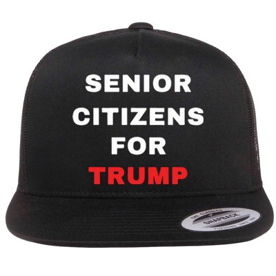 Seniors Citizens For Trump Flat Bill Trucker Hat