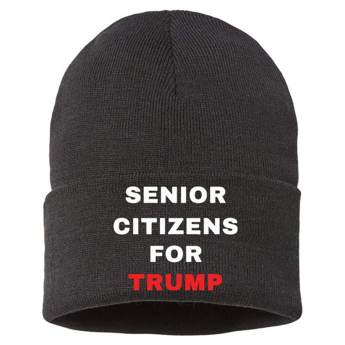 Seniors Citizens For Trump Sustainable Knit Beanie