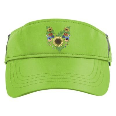 Sunflowers Cute Floral Ukrainian Vyshyvanka Style Sunflower Gift Adult Drive Performance Visor