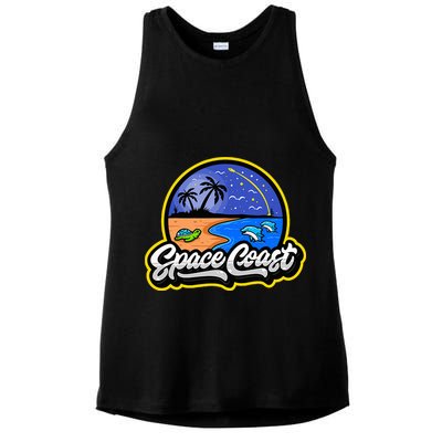 Space Coast Florida Space And Rocket Program Ladies PosiCharge Tri-Blend Wicking Tank