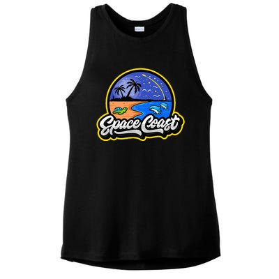 Space Coast Florida Space And Rocket Program Ladies PosiCharge Tri-Blend Wicking Tank