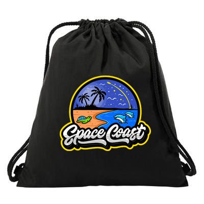 Space Coast Florida Space And Rocket Program Drawstring Bag