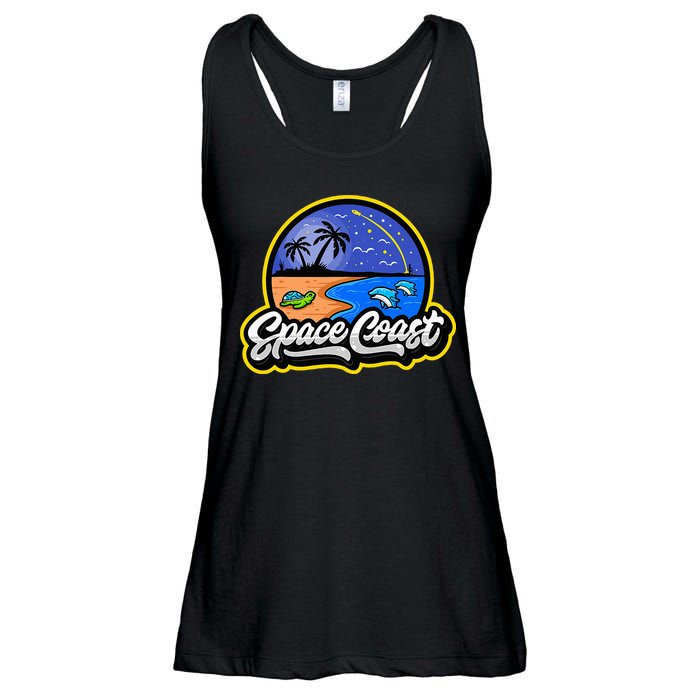 Space Coast Florida Space And Rocket Program Ladies Essential Flowy Tank