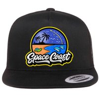 Space Coast Florida Space And Rocket Program Flat Bill Trucker Hat