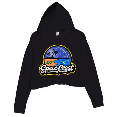 Space Coast Florida Space And Rocket Program Crop Fleece Hoodie