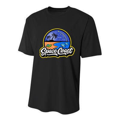 Space Coast Florida Space And Rocket Program Youth Performance Sprint T-Shirt