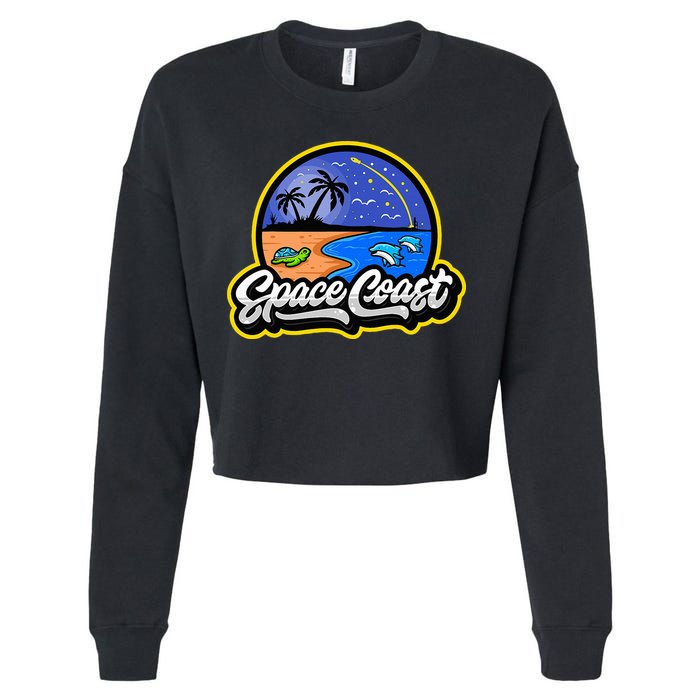 Space Coast Florida Space And Rocket Program Cropped Pullover Crew