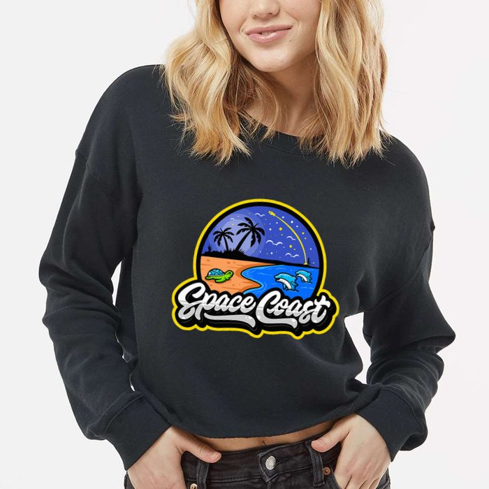 Space Coast Florida Space And Rocket Program Cropped Pullover Crew