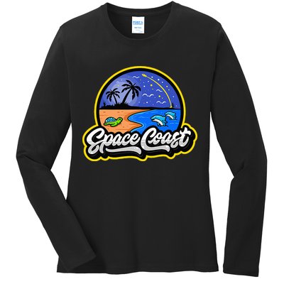 Space Coast Florida Space And Rocket Program Ladies Long Sleeve Shirt