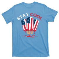 Stay Cool Funny 4th July Popsicle Usa Flag America Enjoy Ice Cream In The Summer T-Shirt