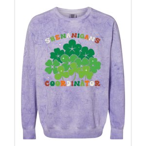 Shenanigans Coordinator Funny St Patricks Day Teacher Colorblast Crewneck Sweatshirt