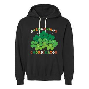 Shenanigans Coordinator Funny St Patricks Day Teacher Garment-Dyed Fleece Hoodie