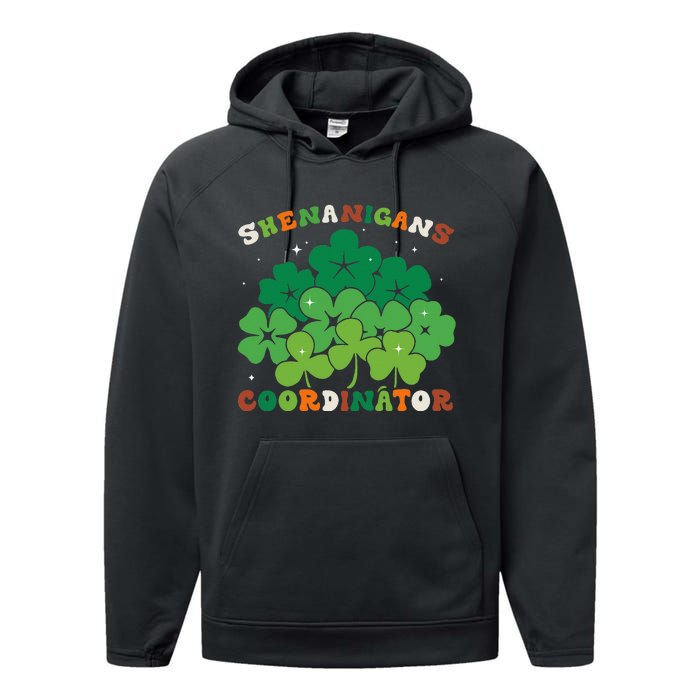 Shenanigans Coordinator Funny St Patricks Day Teacher Performance Fleece Hoodie