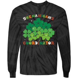 Shenanigans Coordinator Funny St Patricks Day Teacher Tie-Dye Long Sleeve Shirt