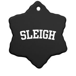 Sleigh Christmas Family Ceramic Star Ornament