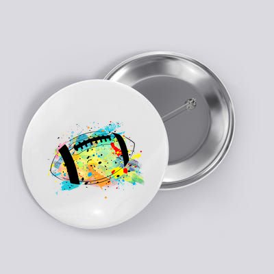Splattered Colorful Football Lover Button