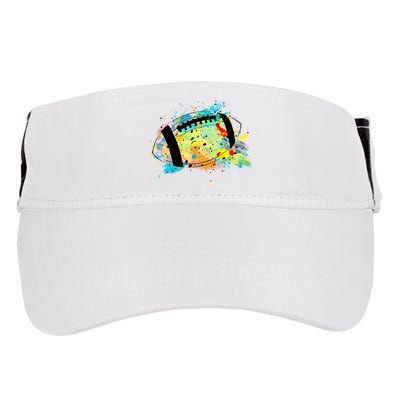 Splattered Colorful Football Lover Adult Drive Performance Visor