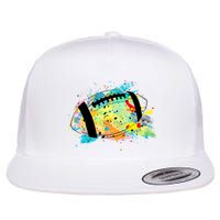Splattered Colorful Football Lover Flatbill Hat