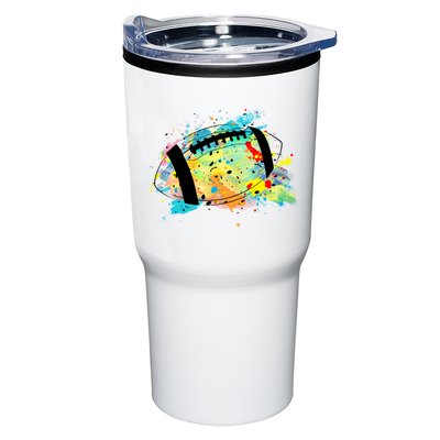 Splattered Colorful Football Lover Tumbler