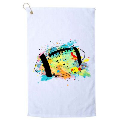 Splattered Colorful Football Lover Golf Towel