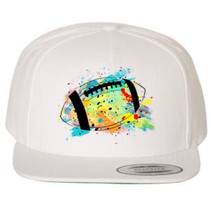 Splattered Colorful Football Lover Wool Snapback Cap