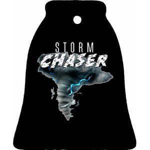 Storm Chasing For Tornado Chaser Weather Forecasting Ceramic Bell Ornament